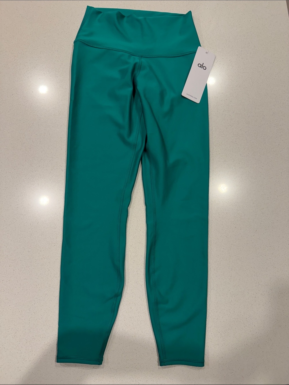 ALO Yoga 7/8 High-Waist Teal Green Leggings